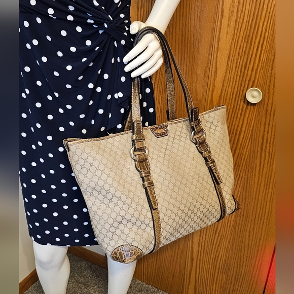Celine Beige and Brown Patterned Tote - Picture 3 of 16